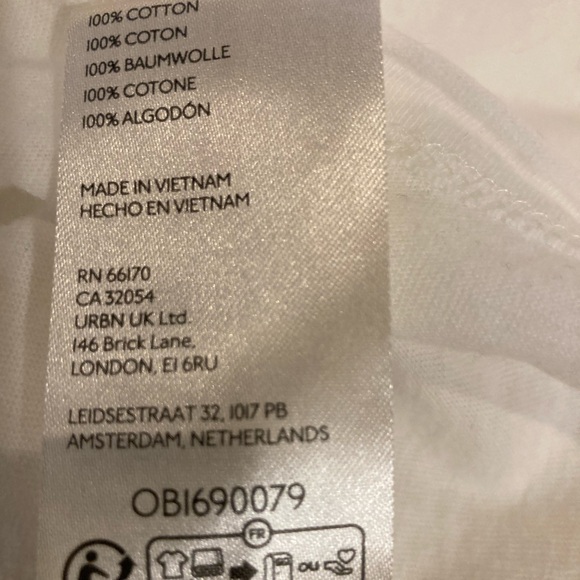 Free People oversized white T-shirt, extra small - Picture 3 of 7